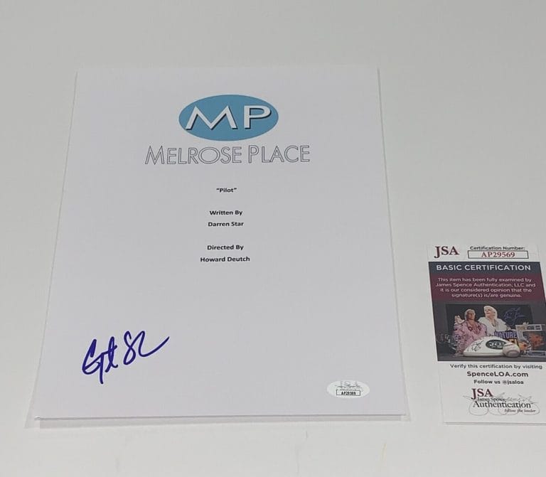 GRANT SHOW SIGNED MELROSE PLACE PILOT EPISODE SCRIPT JAKE HANSON JSA COA
 COLLECTIBLE MEMORABILIA
