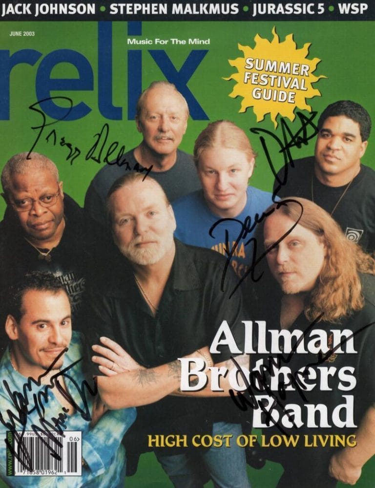 GREGG ALLMAN BROTHERS BAND (X5) SIGNED AUTOGRAPH MAGAZINE COVER ONLY W/ JSA COA COLLECTIBLE MEMORABILIA