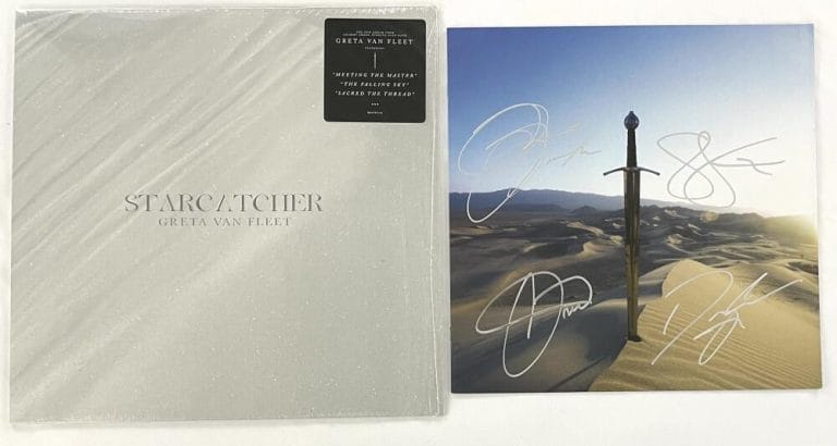 GRETA VAN FLEET SIGNED AUTOGRAPH 12×12 STARCATCHER ALBUM LP BOOKLET W/ JSA COA COLLECTIBLE MEMORABILIA