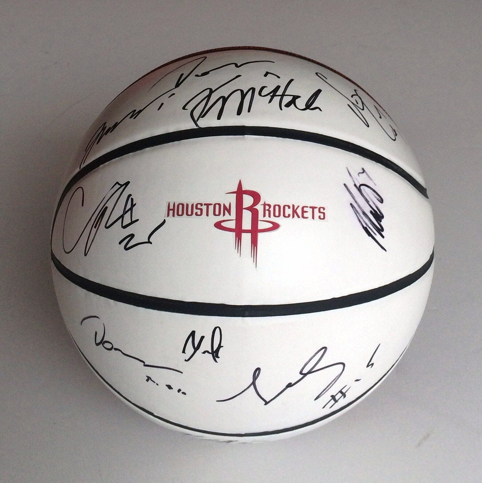 HOUSTON ROCKETS TEAM Signed Autographed Basketball COA PROOF! MCHALE ...
