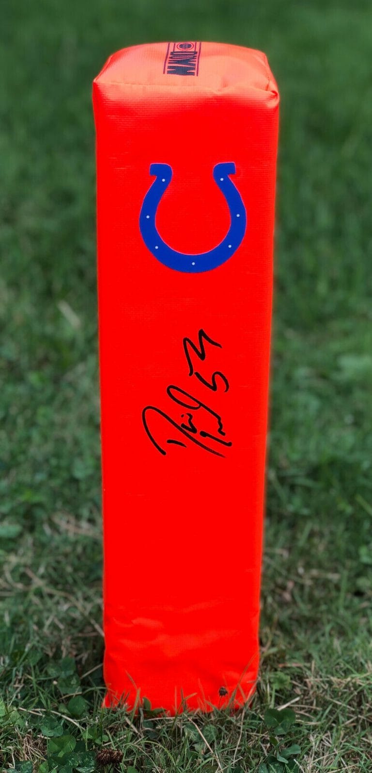 INDIANAPOLIS COLTS #53 DARIUS LEONARD SIGNED AUTOGRAPHED FOOTBALL PYLON COA!
 COLLECTIBLE MEMORABILIA