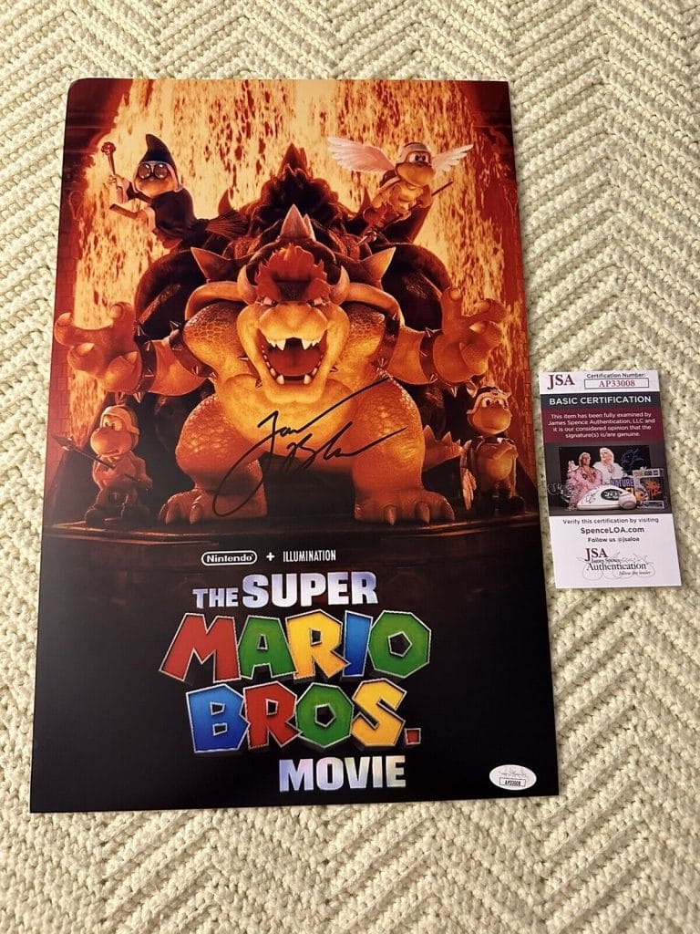 JACK BLACK SIGNED SUPER MARIO BROS MOVIE POSTER 11X 17 JSA AUTHENTICATION COA
 COLLECTIBLE MEMORABILIA