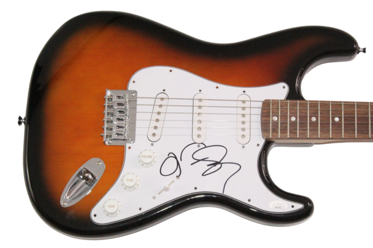 JEFF GOLDBLUM SIGNED AUTOGRAPH FENDER GUITAR – THE MILDRED SNITZER ORCHESTRA JSA COLLECTIBLE MEMORABILIA