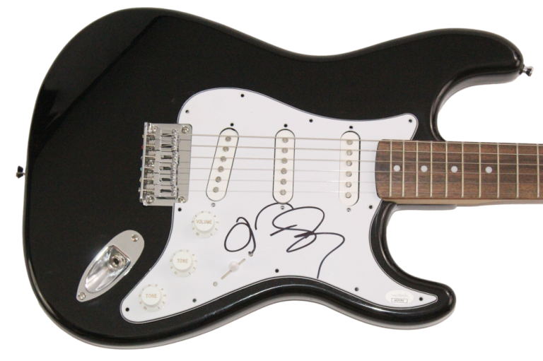 JEFF GOLDBLUM THE MILDRED SNITZER ORCHESTRA SIGNED AUTOGRAPH FENDER GUITAR JSA COLLECTIBLE MEMORABILIA