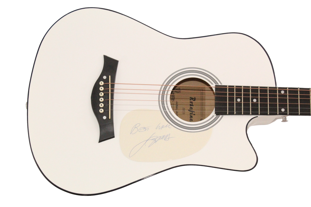 Jimmy Buffett Signed Autograph Acoustic Guitar Last Mango In Paris W Jsa Coaopens In A New