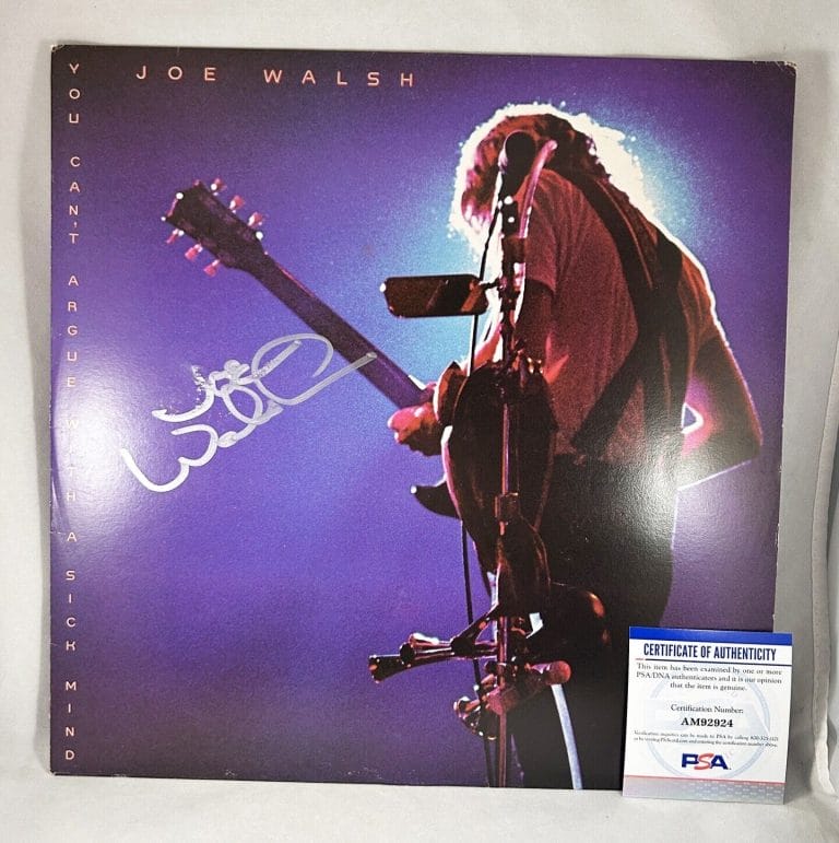 JOE WALSH SIGNED VINYL LP ALBUM PSA/DNA 2 COA
 COLLECTIBLE MEMORABILIA