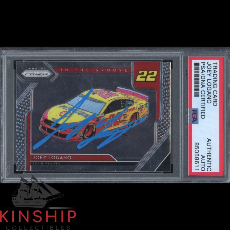 JOEY LOGANO SIGNED PANINI PRIZM TRADING CARD PSA DNA NASCAR RACING AUTO C2196 COLLECTIBLE MEMORABILIA