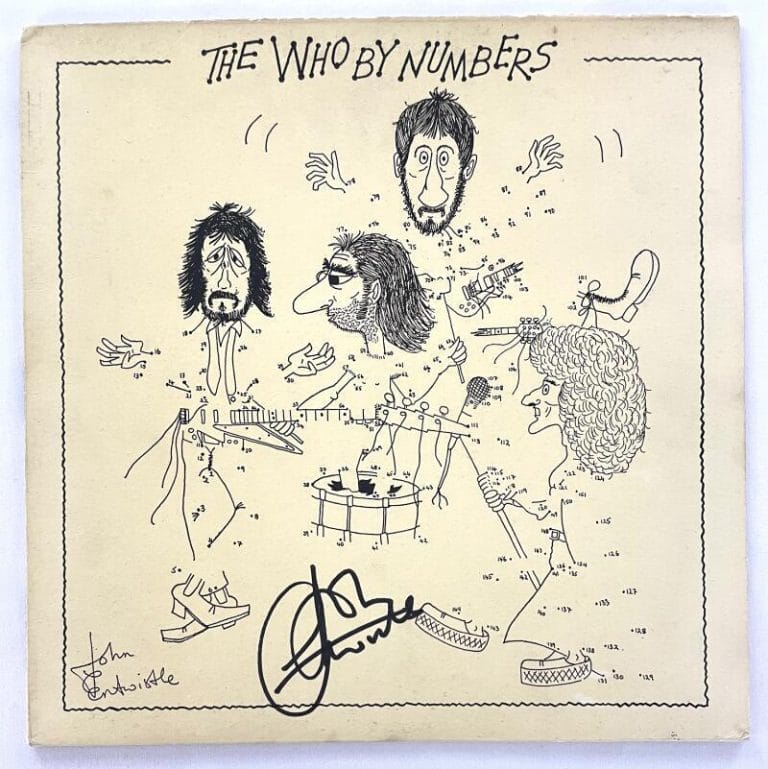 JOHN ENTWISTLE SIGNED AUTOGRAPH ALBUM VINYL RECORD – THE WHO BY NUMBERS JSA COA COLLECTIBLE MEMORABILIA