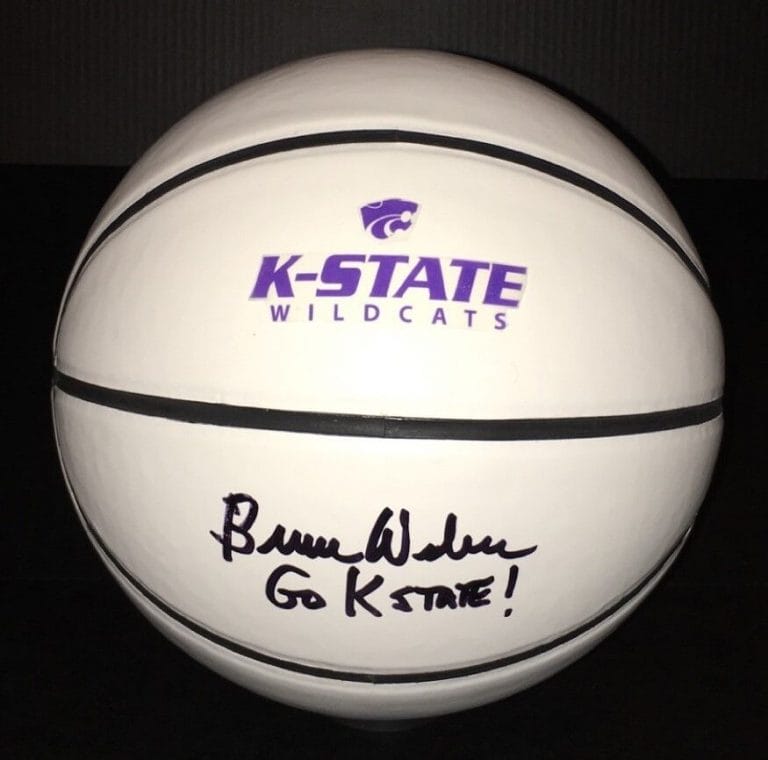 KANSAS STATE WILDCATS BRUCE WEBBER SIGNED AUTOGRAPHED LOGO BASKETBALL COA!
 COLLECTIBLE MEMORABILIA