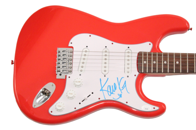 KAROL G SIGNED AUTOGRAPH RED FENDER ELECTRIC GUITAR – MANANA SERA BONITO JSA COA COLLECTIBLE MEMORABILIA