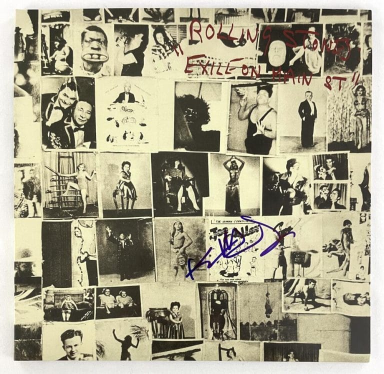 KEITH RICHARDS ROLLING STONES SIGNED AUTOGRAPH ALBUM RECORD EXILE ON MAIN ST BAS COLLECTIBLE MEMORABILIA