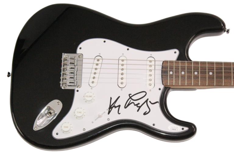 KENNY LOGGINS SIGNED AUTOGRAPH BLACK FENDER GUITAR LOGGINS AND MESSINA JSA COA COLLECTIBLE MEMORABILIA