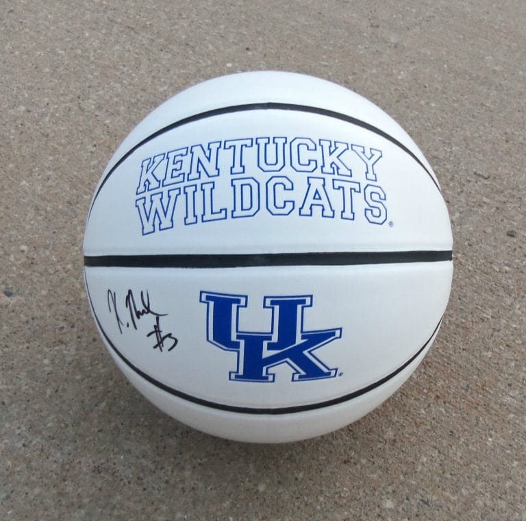 KENTUCKY #3 NERLENS NOEL SIGNED AUTOGRAPHED LOGO BASKETBALL COA! PROOF! UK
 COLLECTIBLE MEMORABILIA
