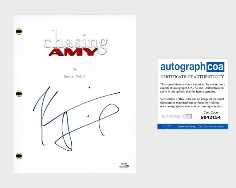 KEVIN SMITH ‘CHASING AMY’ FULL 99 PAGE MOVIE SCRIPT SIGNED AUTOGRAPH ACOA COLLECTIBLE MEMORABILIA