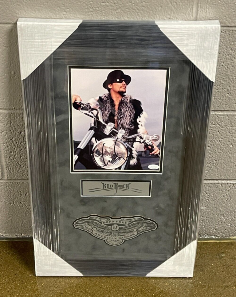 KID ROCK SIGNED FRAMED BORN FREE AMERICAN BADASS 8×10 PHOTO JSA COA COLLECTIBLE MEMORABILIA