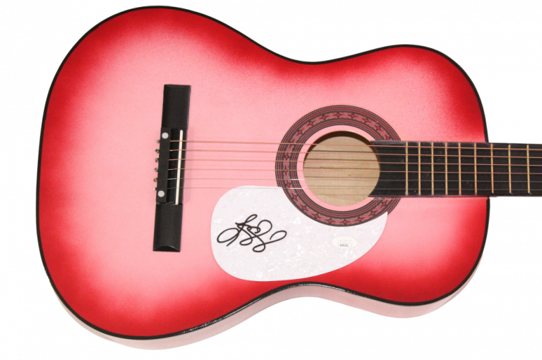 LAINEY WILSON SIGNED AUTOGRAPH PINK ACOUSTIC GUITAR BELL BOTTOM COUNTRY JSA COA
 COLLECTIBLE MEMORABILIA