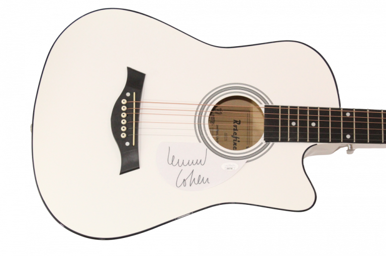 LEONARD COHEN SIGNED AUTOGRAPH ACOUSTIC GUITAR – SONGS I’M YOUR MAN W/ JSA COA
 COLLECTIBLE MEMORABILIA