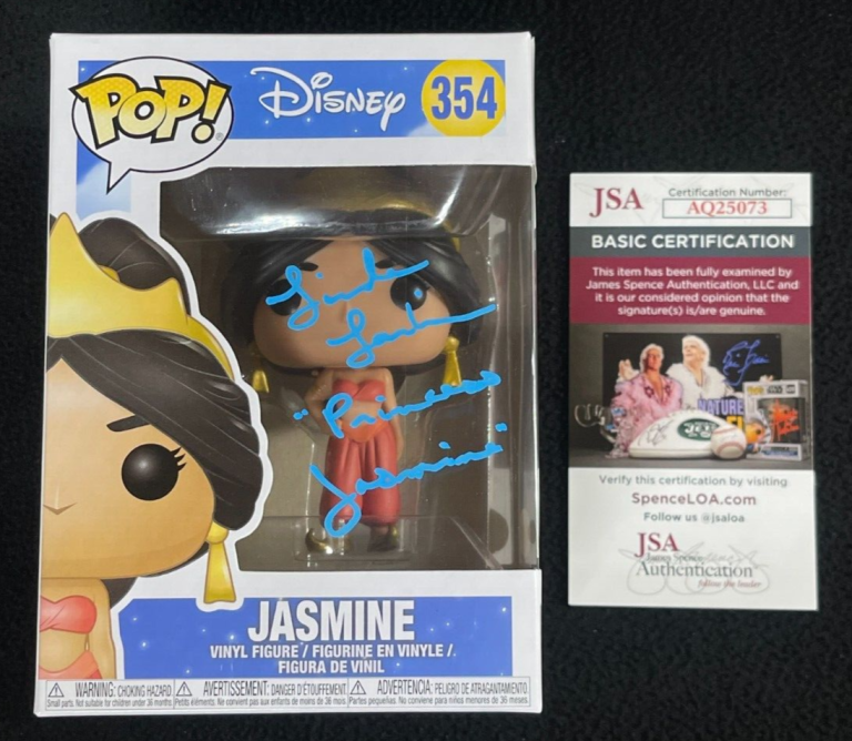 Linda Larkin Princess Jasmine Disney Aladdin Signed Autograph Funko Pop 354  ACOA 