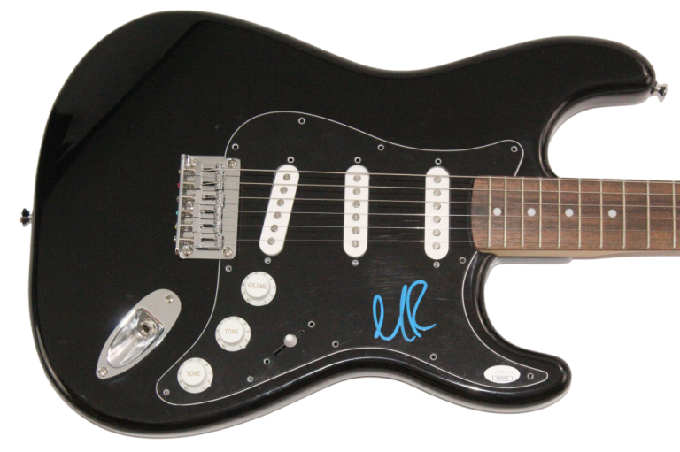 MARC ROBERGE OAR O.A.R. SIGNED AUTOGRAPH BLACK FENDER ELECTRIC GUITAR W/ JSA COA COLLECTIBLE MEMORABILIA