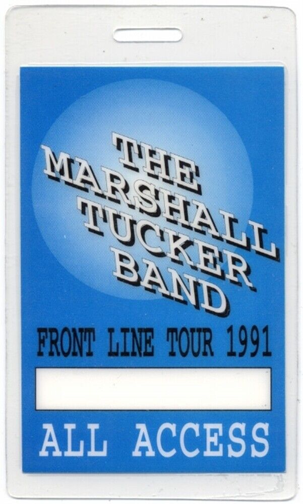 MARSHALL TUCKER 1991 SOUTHERN SPIRIT TOUR ALL ACCESS LAMINATED BACKSTAGE PASS
 COLLECTIBLE MEMORABILIA