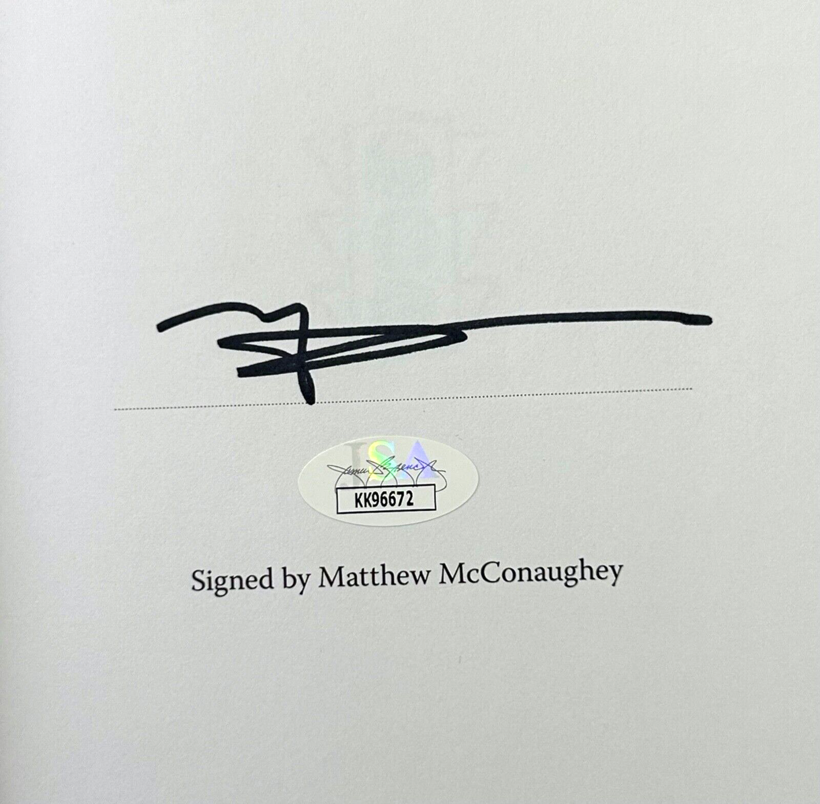 MATTHEW McCONAUGHEY Signed Autograph 