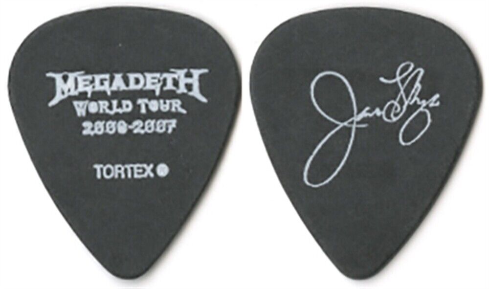 Megadeth 2006 concert tour James LoMenzo signature stage Guitar Pick ...