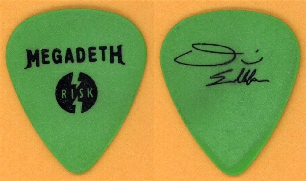 Megadeth Dave Ellefson Vintage Guitar Pick - 1999 Risk Tour Opens in a ...