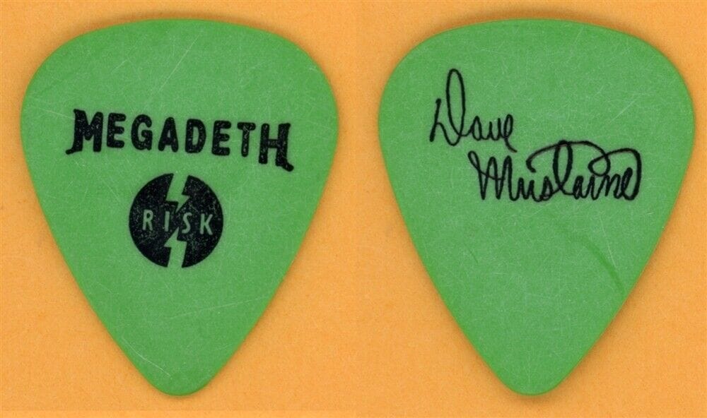 Megadeth Dave Mustaine Vintage Guitar Pick - 1999 Risk Tour Opens in a ...