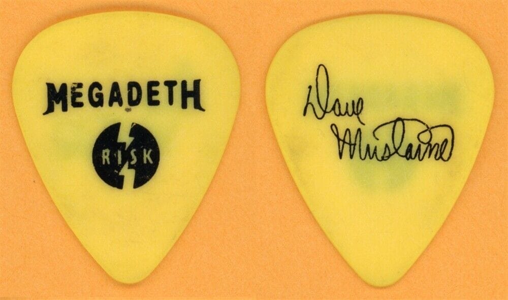 Megadeth Dave Mustaine Vintage Guitar Pick - 1999 Risk Tour Opens in a ...