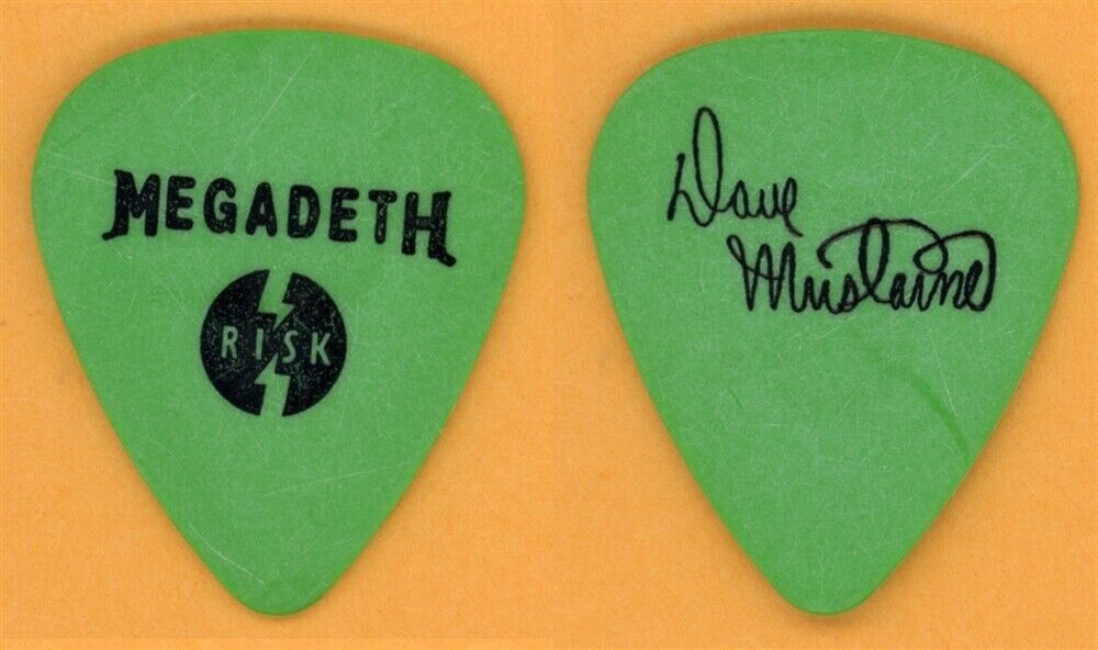 Megadeth Dave Mustaine Vintage Guitar Pick - 1999 Risk Tour | Autographia