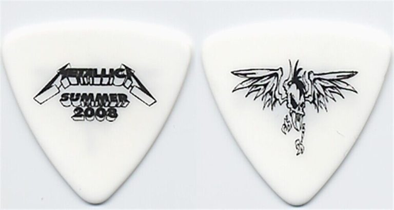 Metallica 2008 concert tour Vulturus Robert Trujillo stage Guitar Pick ...