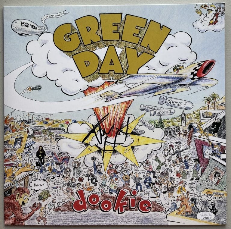 Billie Joe Armstrong Signed Green Day Warning Vinyl Record PSA COA AH46554