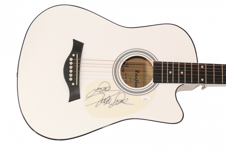 MIKE LOVE THE BEACH BOYS SIGNED AUTOGRAPH WHITE ACOUSTIC GUITAR – JSA COA
 COLLECTIBLE MEMORABILIA
