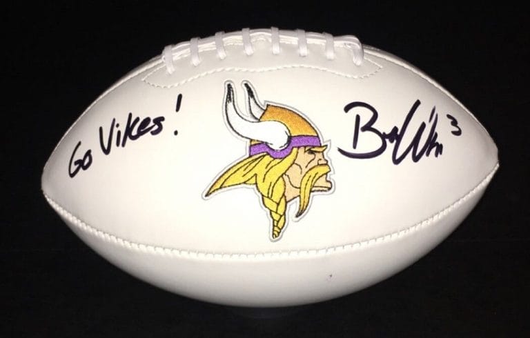 MINNESOTA VIKINGS #3 BLAIR WALSH SIGNED AUTOGRAPHED LOGO FOOTBALL COA! GO VIKES
 COLLECTIBLE MEMORABILIA