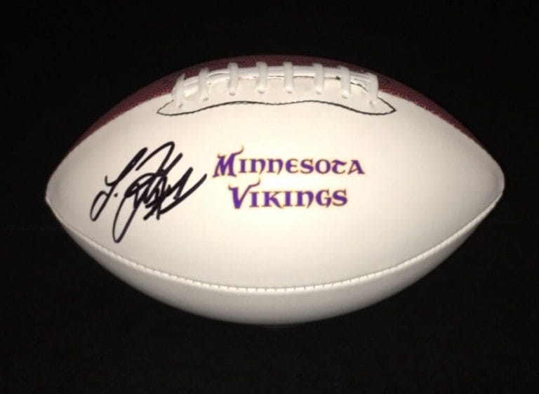 MINNESOTA VIKINGS LAQUON TREADWELL SIGNED AUTOGRAPHED LOGO FOOTBALL COA GO VIKES
 COLLECTIBLE MEMORABILIA
