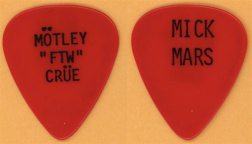 Motley Crue FTW Mick Mars 1st Vintage Guitar Pick - 1984 Shout at The ...