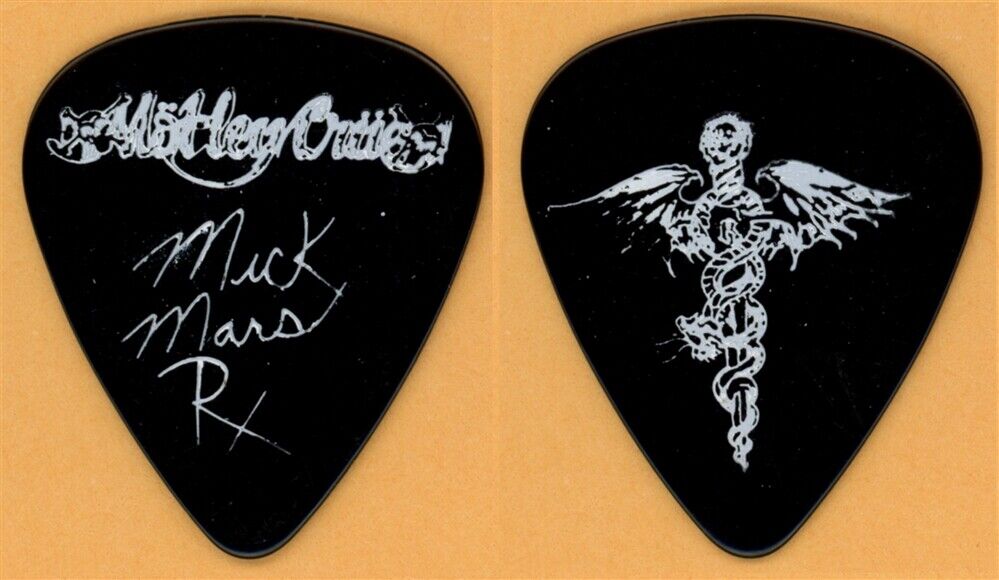 Motley Crue Mick Mars White on Black Guitar Pick - 1989 Dr. Feelgood ...