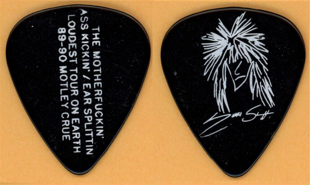 Motley Crue Nikki Sixx White/Black (Ver 1) Guitar Pick - 1989 Dr ...