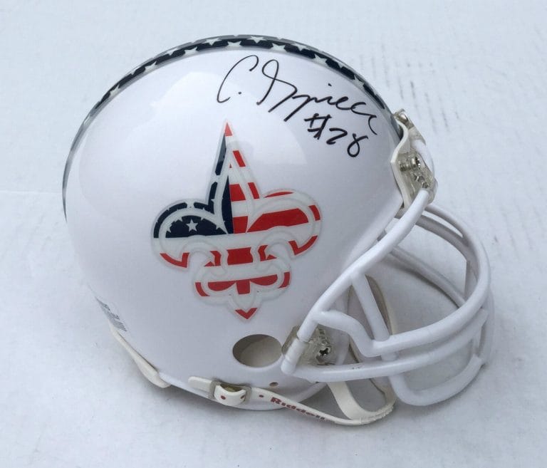 NEW ORLEANS SAINTS #29 CJ SPILLER SIGNED AUTOGRAPHED CUSTOM FOOTBALL HELMET COA
 COLLECTIBLE MEMORABILIA