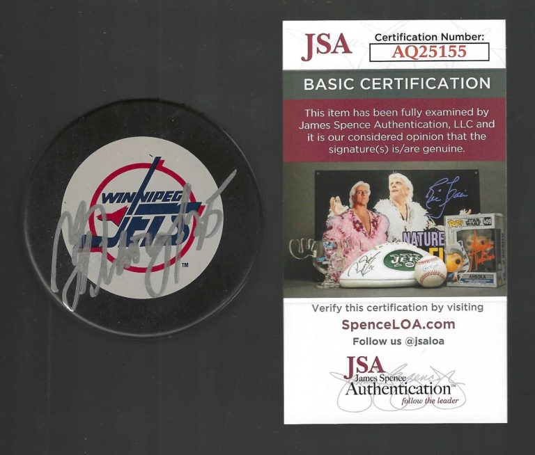 NIKOLAI KHABIBULIN SIGNED WINNIPEG JETS PUCK JSA COA COLLECTIBLE MEMORABILIA