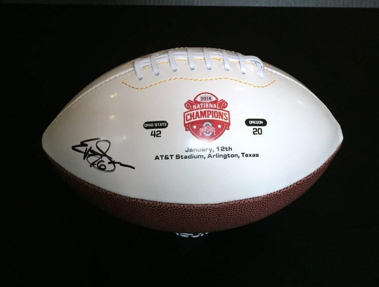 OHIO STATE BUCKEYES EVAN SPENCER SIGNED AUTOGRAPHED FOOTBALL COA! NATL CHAMPS!
 COLLECTIBLE MEMORABILIA