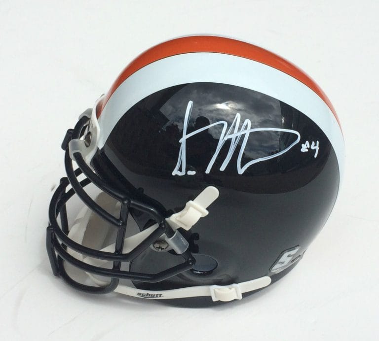 OREGON STATE #4 SEAN MANNION SIGNED AUTOGRAPHED FOOTBALL MINI HELMET COA! PROOF!
 COLLECTIBLE MEMORABILIA