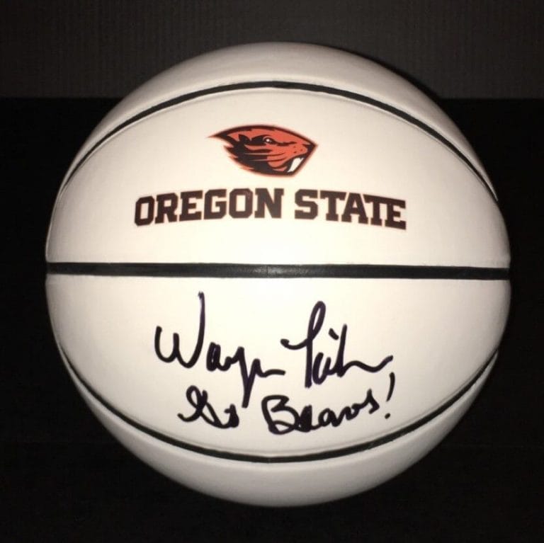 OREGON STATE BEAVERS WAYNE TINKLE SIGNED AUTOGRAPHED LOGO BASKETBALL COA! OSU!
 COLLECTIBLE MEMORABILIA