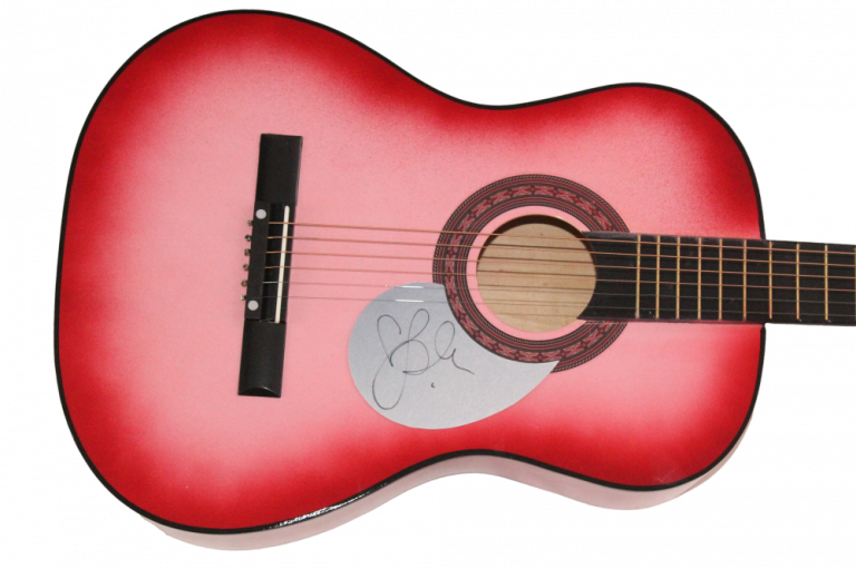 P!NK SIGNED AUTOGRAPH FULL SIZE PINK ACOUSTIC GUITAR – MISSUNDAZTOOD W/ JSA COA
 COLLECTIBLE MEMORABILIA