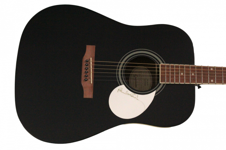 PAUL MCCARTNEY THE BEATLES SIGNED AUTOGRAPH GIBSON EPIPHONE GUITAR W/ JSA COA
 COLLECTIBLE MEMORABILIA