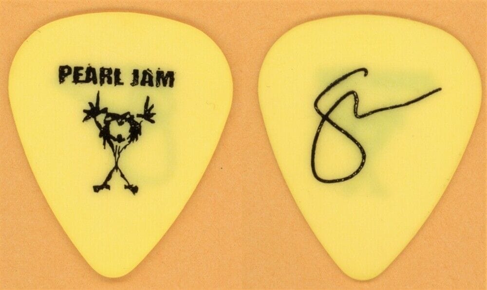 Pearl Jam Stone Gossard Stickman Vintage Guitar Pick - 1993 VS. Tour ...