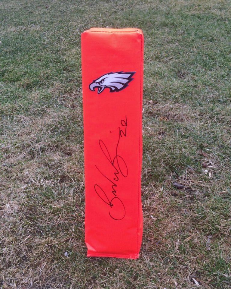 PHILADELPHIA EAGLES #22 BRANDON BOYKIN SIGNED AUTOGRAPHED FOOTBALL PYLON COA!
 COLLECTIBLE MEMORABILIA