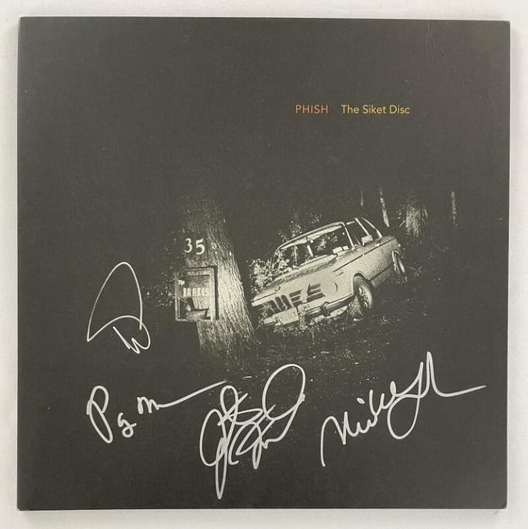 PHISH FULL BAND X4 SIGNED AUTOGRAPH ALBUM VINYL RECORD THE SIKET DISC W/ JSA COA COLLECTIBLE MEMORABILIA