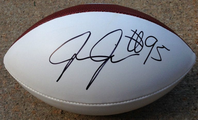 PITTSBURGH STEELERS JARVIS JONES SIGNED AUTOGRAPHED LOGO FOOTBALL COA! PROOF!
 COLLECTIBLE MEMORABILIA