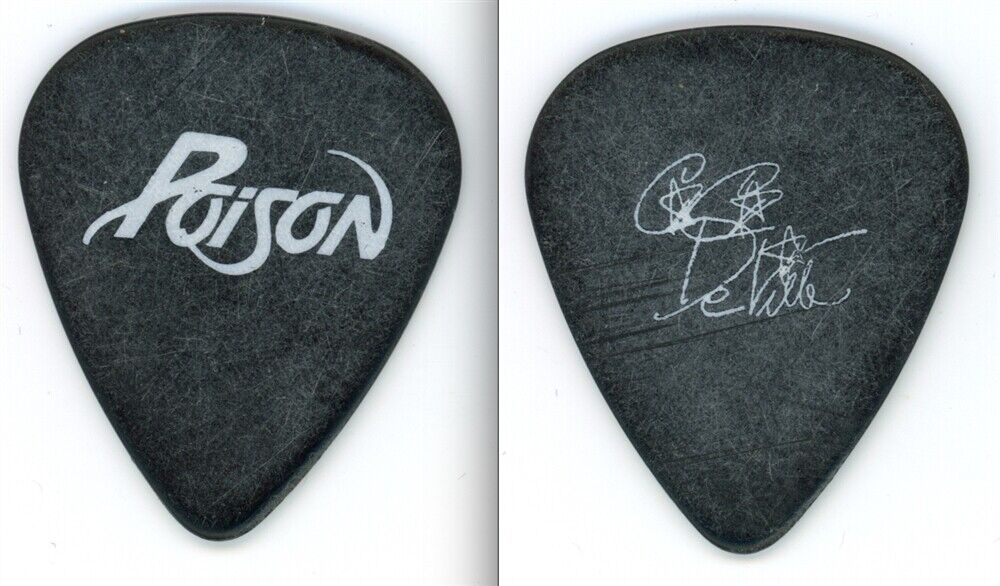 Poison CC Deville Original Black Tortex Guitar Pick - 2003 Harder Tour ...